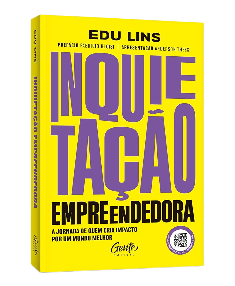Capa do livro Inquietação Empreendedora, de Edu Lins